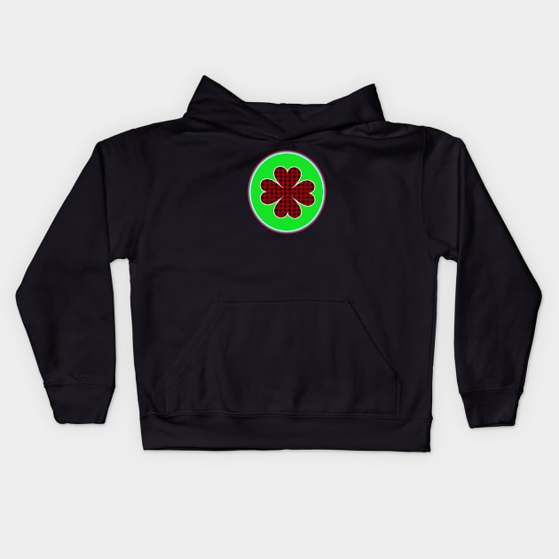 Plaid St Patrick's Day Kids Hoodie by Nicolas5red1